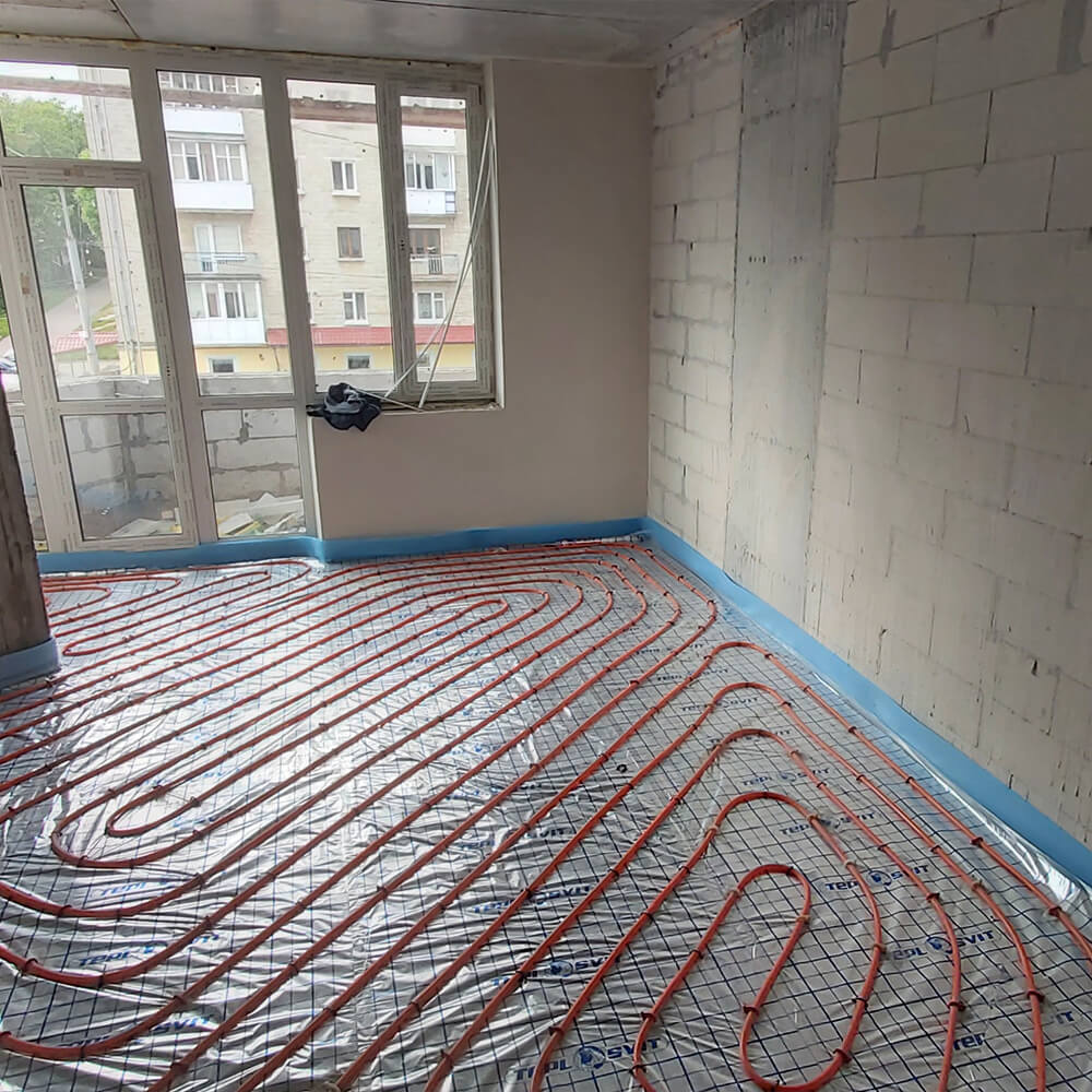Монтаж теплої підлоги у двокімнатній квартирі